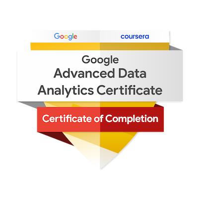 Google Advanced Data Analytics Certificate
