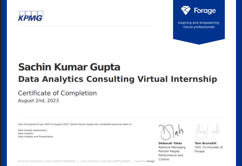 Data Analytics Consulting Virtual Internship Certificate